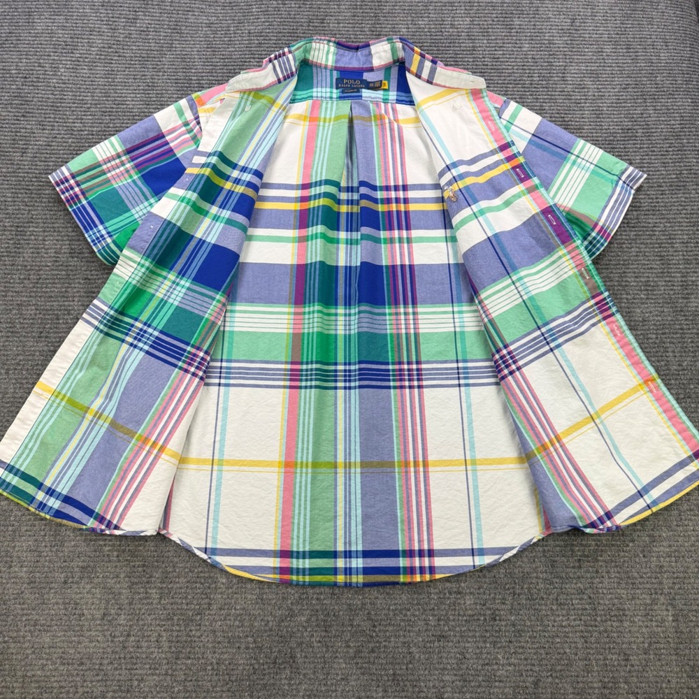 Polo Ralph Lauren Mens XXL Classic Fit Plaid Short Sleeve Button Down Shirt - Picture 4 of 12